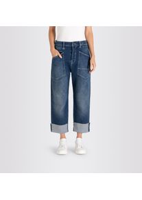 MAC Damen Boyfriend-Jeans "BAGGY", blau, casual, Gr. 34, Denim/Jeans, Obermaterial: 99% Baumwolle, 1% Elasthan, Jeans