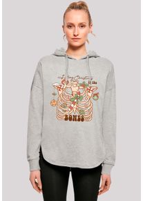 F4NT4STIC Damen Kapuzenpullover "Feeling Weihnachten in the bones", grau, casual, Gr. S, Obermaterial: 100% Baumwolle, Pullover, Premium Qualität,