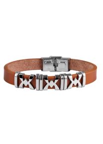 Adelia´s ADELIA ́S Herren Edelstahlarmband "Herren Armband aus Edelstahl 22 cm", 22, Edelstahl, braun, Edelstahl, Armbänder