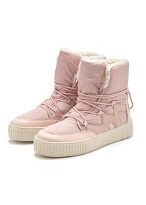 Lascana Damen Winterboots, Gr. 38, rosa, Obermaterial: 50% Lederimitat, 50% Textilmaterial. Futter: 100% Textilmaterial. Decksohle: 100%