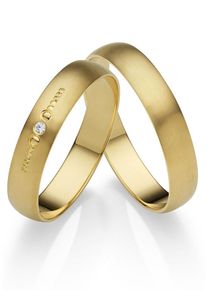 Firetti Trauring "Schmuck Geschenk Gold 375 Hochzeit Ehering "LIEBE"", 66, ohne Brillant, Gelbgold 585, 4mm, gold, Gelbgold 585, Fingerringe, Made in