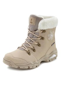 Lascana Damen Winterstiefelette, Gr. 37, beige, Obermaterial: 100% Synthetik. Futter: 100% Polyester. Decksohle: 100% Polyester. Laufsohle: 100%