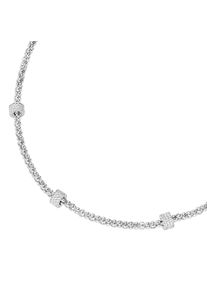 Smart Jewel Damen Collier "Himbeerkette, Rondelle mit Zirkonia Steinen, Silber 925", 45cm, Silber 925 (Sterlingsilber), silber, Silber 925