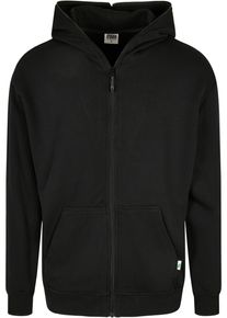 Urban Classics Herren Sweatjacke "Urban Classics Herren Organic Full Zip Hoodie", schwarz, Gr. S, unifarben, 100% Baumwolle (Bio), Sweatjacken