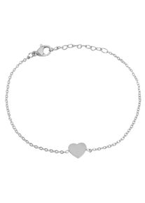 Adelia´s ADELIA ́S Damen Edelstahlarmband "Damen Armband Herz aus Edelstahl 16+5 cm", 16 + 5, Edelstahl, silber, Edelstahl, Armbänder