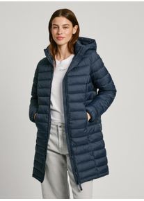 Pepe Jeans Damen Outdoorjacke "AMMY LONG", blau, casual, Gr. S, unifarben, Steppware, Obermaterial: 100% Polyamid, Jacken, mit abnehmbarer Kapuze