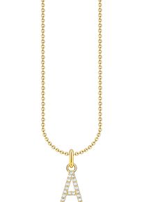 Thomas Sabo Damen Kette mit Anhänger "Buchstabe, KE2240 - KE2265-051-14-L45V, KE2240 - KE2265-414-14-L45V", 45, A, Silber 925 (Sterlingsilber), gold,