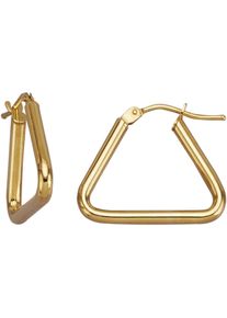 Firetti Damen Paar Creolen "Schmuck Geschenk Gold 375 Ohrschmuck Ohrringe Triangel", Gelbgold 375, gold, Gelbgold 375, Ohrringe