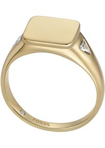 Fossil Damen Fingerring "Schmuck Geschenk Edelstahl Ring All Stacked Up, JF04791710", 18, Edelstahl, gold, Edelstahl, Fingerringe, mit Zirkonia
