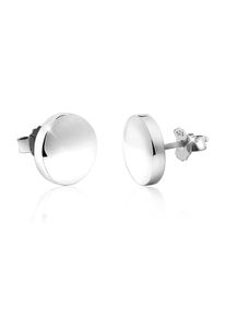NENALINA Damen Paar Ohrstecker "Basic Kreis Rund Gebürstet Ohrstecker 925 Silber", OneSize, ohne Stein, Silber 925 (Sterlingsilber), silber, Silber
