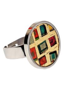 DeMarie Damen Fingerring "Edelstahl mit Silber-/Goldeinlage", 020 (63,7), Edelstahl, bunt, Edelstahl, Fingerringe