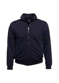 Herren Sweatjacke, blau, sportlich, Gr. 5XL, Ahorn Sportswear, bestickt, unifarben, 100% Baumwolle, Sweatjacken, in sportlichem Design