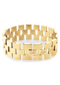 Calvin Klein Damen Armband "Schmuck Edelstahl Armschmuck Gliederkette", Edelstahl, gold, Edelstahl, Armbänder