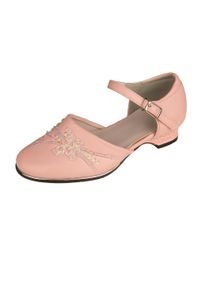 Family Trends Kinder Ballerina "elegant mit Schmetterling", Gr. 24, rosa, Lederimitat, elegant, Schuhe, verstellbare Einhängeschließe