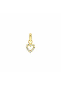 Adelia´s ADELIA ́S Damen Ketten-Anhänger "Damen Goldschmuck 333 Gold Anhänger Herz mit Zirkonia", Gelbgold 333, gold, Gelbgold 333, Schmuckanhänger, mit