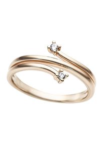 Firetti Damen Diamantring "Schmuck Geschenk Gold 333 Damenring Goldring Blütenranke", 16, 0,07 ct P2 = erkennbare Einschlüsse, Gelbgold