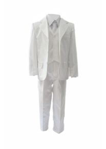 Family Trends Herren Anzug, weiß, elegant, Gr. 92, unifarben, 100% Polyester, Anzüge, im 5-teiligen Set im eleganten Look
