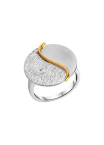 Vivance Damen Fingerring "925/- Sterlingsilber rhodiniert teils vergoldet", 058 (18,5), Silber 925 (Sterlingsilber), bunt, Silber 925