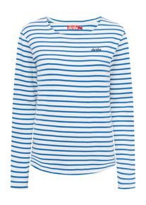 Derbe Damen Langarmshirt "Interstriped", blau, Basic, Gr. S, Obermaterial: 100% Baumwolle, Shirts, French terry, gestreift, hochwertiger Stick
