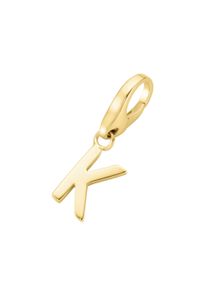 Damen Charm Buchstabe "Buchstabe K, Silber 925", gold, Giorgio Martello MILANO, Silber 925 (Sterlingsilber), Charms