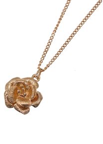 Firetti Damen Kette mit Anhänger "Schmuck Geschenk Rose", Messing, L: 50cm, gold, Messing, Halsketten, Made in Germany
