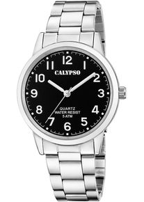 Calypso Watches Herren Quarzuhr "Basic", silber, Armbanduhren, Armbanduhr, Herrenuhr, Edelstahlarmband, analog