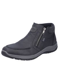 Rieker Herren Winterboots, Gr. 44, schwarz, Leder, klassisch, Schuhe, Stiefelette, Komfortschuh mit zwei praktischen Reißverschlüssen