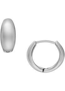 Fossil Damen Paar Creolen "Schmuck Geschenk Edelstahl ALL STACKED UP, JF04741710, JF04742040", Edelstahl, silber, Edelstahl, Ohrringe