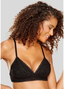 s.Oliver Damen Bralette "Clarissse", Gr. 32, schwarz, Microtouch, Obermaterial: 93% Polyamid, 7% Elasthan, feminin, BHs, ohne Bügel aus feiner,