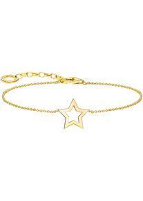 Thomas Sabo Damen Armband "mit Stern-Anhänger, A2162-001-21-L19V, A2162-413-39-L19V", 19, Silber 925 (Sterlingsilber), gold, Silber 925
