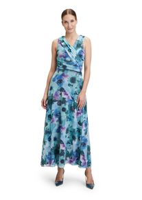 Vera Mont Damen Abendkleid "Vera Mont Abendkleid mit Blumenprint", grün, Gr. 40, Netz, Obermaterial: 90% Polyamid, 10% Elasthan. Futter: 100%
