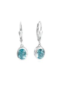 Celesta Damen Paar Ohrhänger "925 Silber mit echten Blautopasen (beh.)", ONE-SIZE, Silber 925 (Sterlingsilber), silber, Silber 925 (Sterlingsilber),