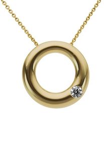 Firetti Damen Ketten-Anhänger "Schmuck Geschenk Gold 333 Halsschmuck Anhänger für Halskette Solitär", 0,040 ct P2 = erkennbare Einschlüsse, Gelbgold