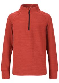 WHISTLER Kinder Fleeceshirt "Kajsa Jr.", rot, sportlich, Gr. 152, unifarben, 92% Polyester, 8% Elasthan, Shirts, mit atmungsaktiver und wärmender