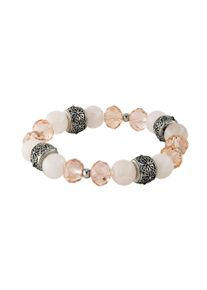 Steuer Damen Armband "Metall 17cm Rosenquarz Glaskristall", 17,0cm, Metall, rosa, Metall, Armbänder
