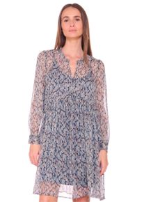 Damen Jerseykleid "DENALI", blau, casual, Gr. L, Le Temps Des Cerises, 79% Polyester, 13% Polyacryl, 5% Leinen, 3% Elasthan, Kleider, mit schönem