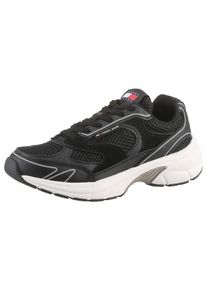 Tommy Jeans Damen Keilsneaker "THE CONEY", Gr. 37, schwarz, Textil, Lederimitat, Leder, sportlich, Schuhe, Plateau, Freizeitschuh, Halbschuh,