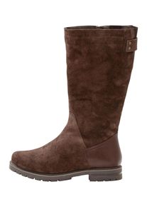 sheego Damen Weitschaftstiefel "Große Größen", Gr. 38, braun, Obermaterial: 100% Leder;Einsatz: 100% Textilmaterial, klassisch, Schuhe, mit