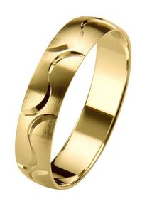 Firetti Trauring "Schmuck Geschenk Gold 375 Hochzeit Ehering Trauring "LIEBE"", 18, ohne Brillant, Gelbgold 375, 5mm, gold, Gelbgold 375,