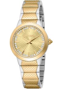 Damen Quarzuhr "Animalier", gold, JUST cavalli time, Armbanduhren, Armbanduhr, Damenuhr, Kristallsteine, analog, Edelstahlarmband