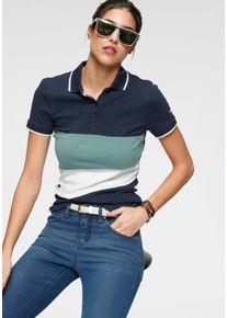 Kangaroos Damen Poloshirt, weiß, casual, Gr. 52, colorblocking, kontrastfarbene Details, Rippware, Obermaterial: 100% Baumwolle. Kragen: 100%
