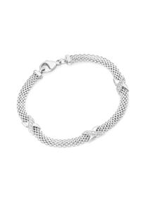 Smart Jewel Damen Armband "edel mit Zirkonia Steinen, Silber 925", 19cm, Silber 925 (Sterlingsilber), weiß, Silber 925 (Sterlingsilber), Armbänder