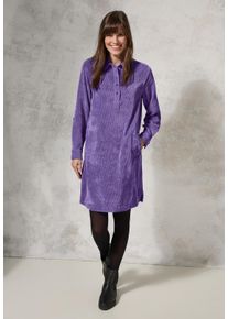 Cecil Damen Midikleid, lila, casual, Gr. XXL, unifarben, Stoff, 89% Polyester, 8% Nylon, 3% Elasthan, Kleider, knielang