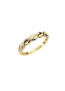 Diamonds by Ellen K. Damen Fingerring "375 Gelbgold zweifarbig geschwungen", 018 (57,0), Gold, gelb, FASCINATION BY ELLEN K., Gold, Fingerringe