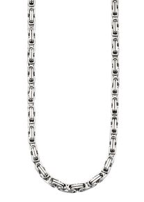 Bruno Banani Herren Edelstahlkette "Schmuck Geschenk Halskette Königskette 4-Kant-Optik Silber", 55, Edelstahl, L: 55cm, silber, Edelstahl, Halsketten