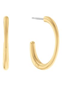 Calvin Klein Damen Paar Creolen "Schmuck Edelstahl Ohrschmuck Damenohrringe SCULPTURAL", Edelstahl, gold, Edelstahl, Ohrringe