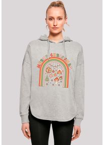 F4NT4STIC Damen Kapuzenpullover "Merry Weihnachten Cozy Vibes", grau, casual, Gr. XS, Obermaterial: 100% Baumwolle, Pullover, Premium Qualität,
