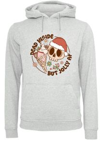 F4NT4STIC Damen Kapuzenpullover "Dead inside but jolly AF Christmas", grau, casual, Gr. M, Obermaterial: 65% Baumwolle, 35% Polyester, Pullover,