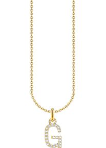 Thomas Sabo Damen Kette mit Anhänger "Buchstabe, KE2240 - KE2265-051-14-L45V, KE2240 - KE2265-414-14-L45V", 45, G, Silber 925 (Sterlingsilber), gold,