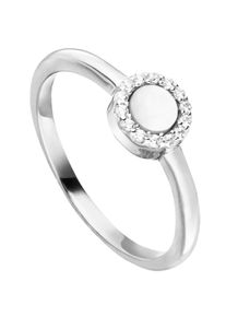 Nana Kay Damen Silberring "Shiny Circles, ST1948", 50, Silber 925 (Sterlingsilber), 1,8mm, weiß, Silber 925 (Sterlingsilber), Fingerringe, mit
